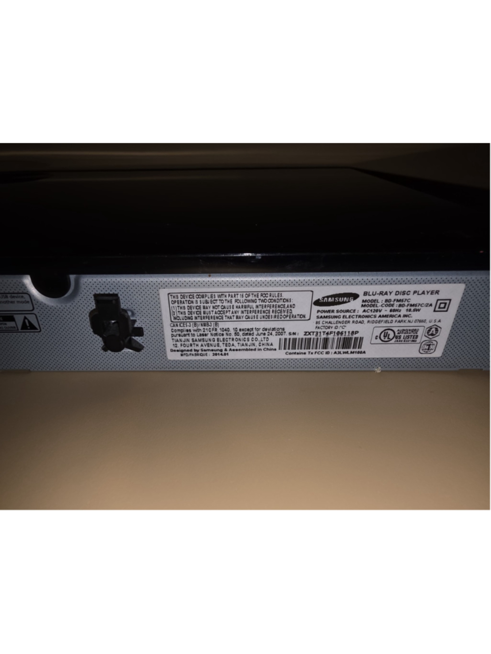 Samsung BD-FM57C Blu-ray Player Works No Remote - Picture 7 of 10